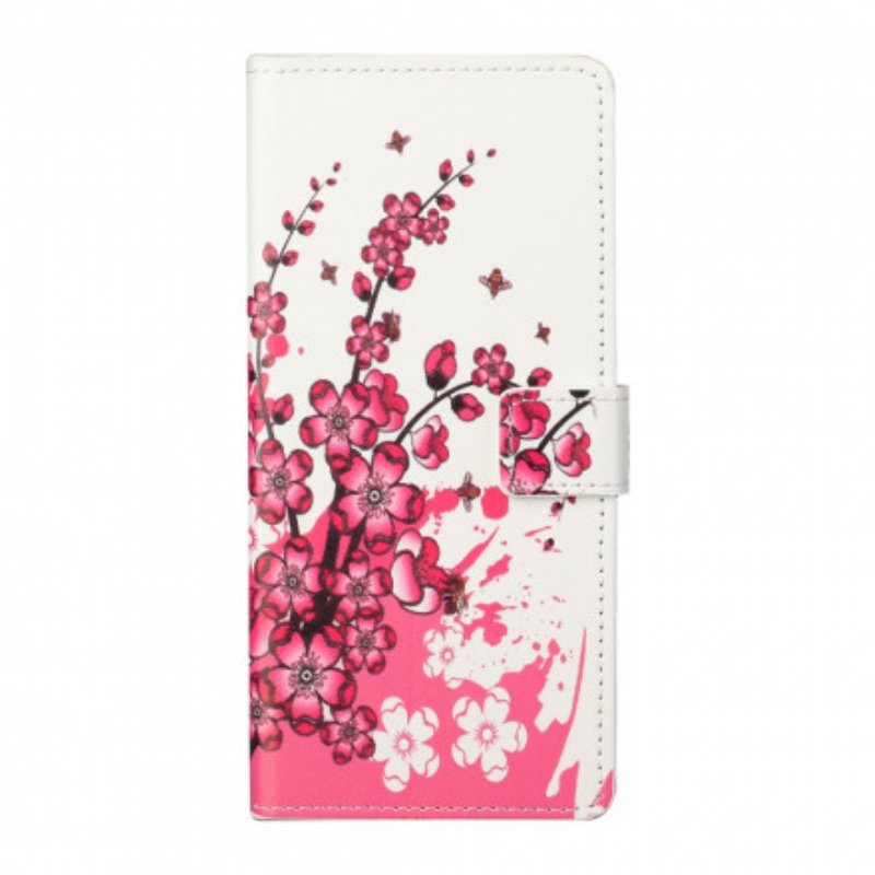 Folio-fodral Xiaomi Redmi Note 10 Pro Tropiska Blommor