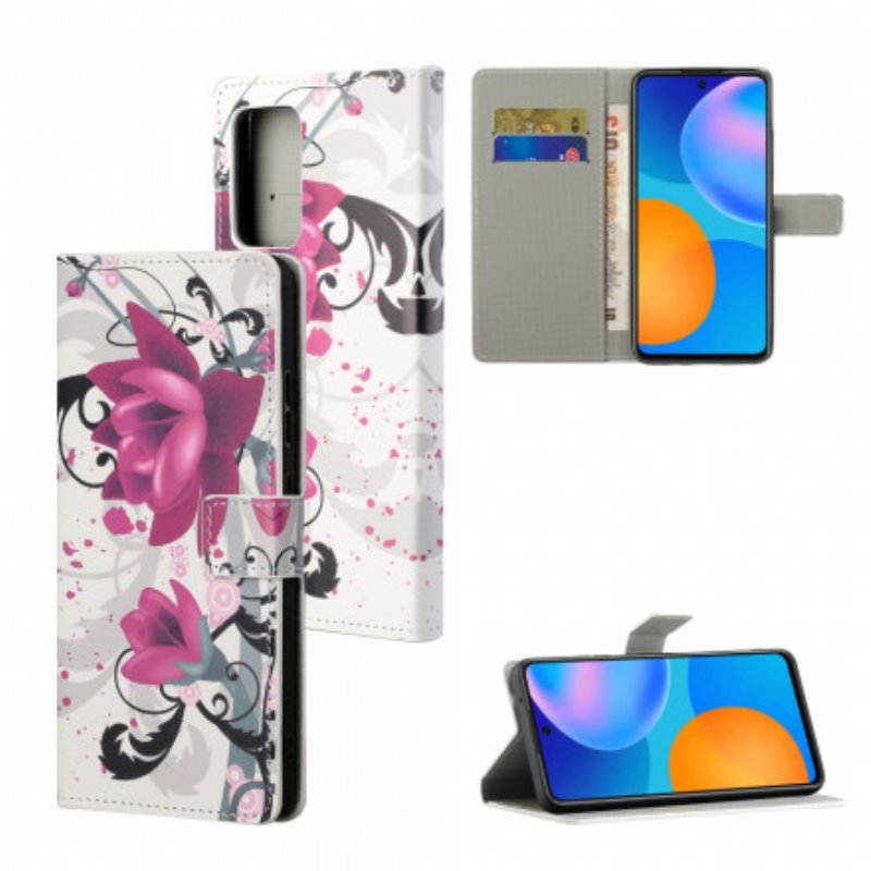 Folio-fodral Xiaomi Redmi Note 10 Pro Tropiska Blommor