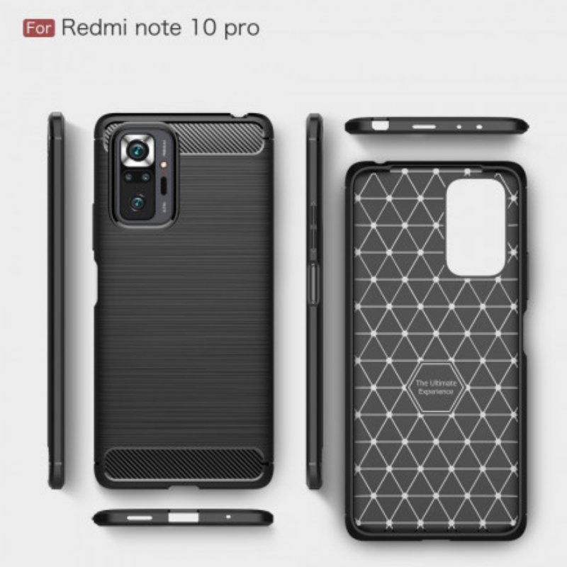 Mobilskal Xiaomi Redmi Note 10 Pro Borstad Kolfiber