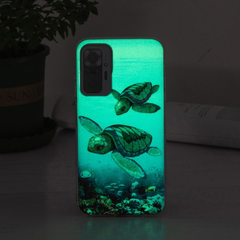 Mobilskal Xiaomi Redmi Note 10 Pro Fluorescerande Sköldpaddor