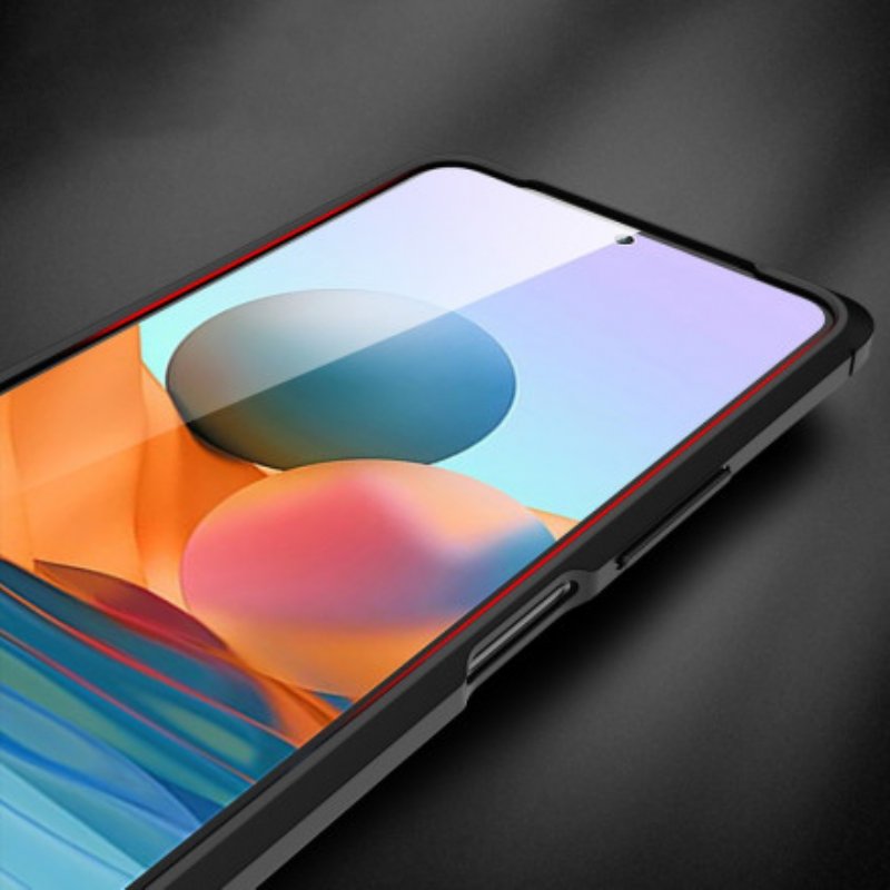 Mobilskal Xiaomi Redmi Note 10 Pro Lädereffekt Litchi Dubbel Linje