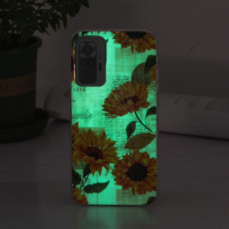 Skal Xiaomi Redmi Note 10 Pro Fluorescerande Flower Series