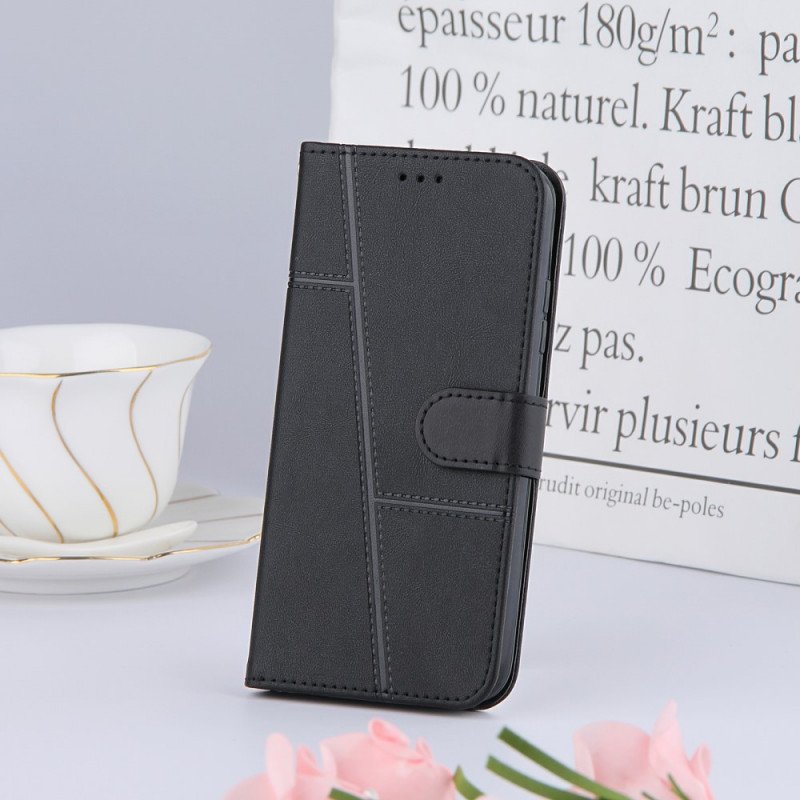 Folio-fodral Xiaomi Mi 11 Pro Med Kedjar Strappy Geometrisk Läderstil