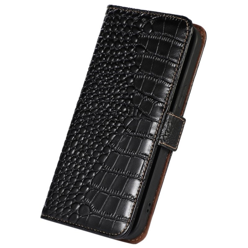 Folio-fodral Poco X5 5G Crocodile Style Rfid