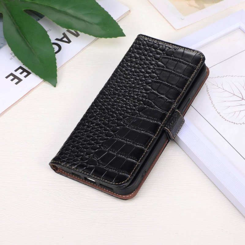 Folio-fodral Poco X5 5G Crocodile Style Rfid