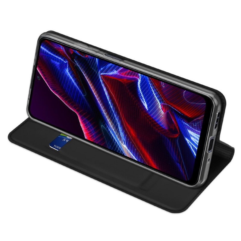 Folio-fodral Poco X5 5G Läderfodral Skin-pro Series Dux Ducis