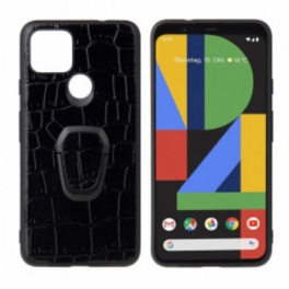 Mobilskal Google Pixel 4A 5G Krokodilstil Ring-bracket