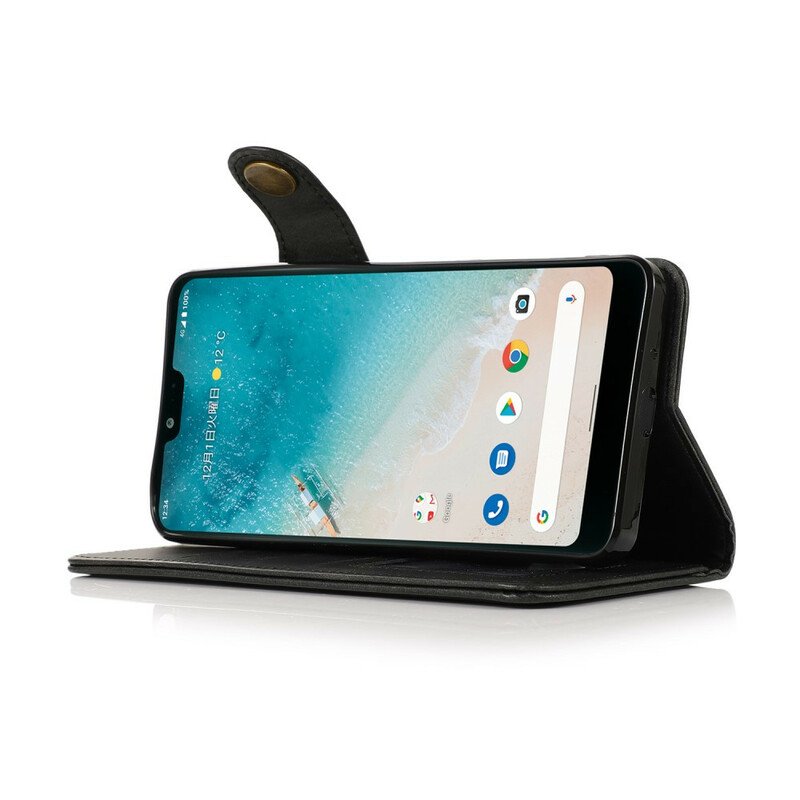 Folio-fodral OnePlus Nord 2 5G Faux Läderknapp Khazneh