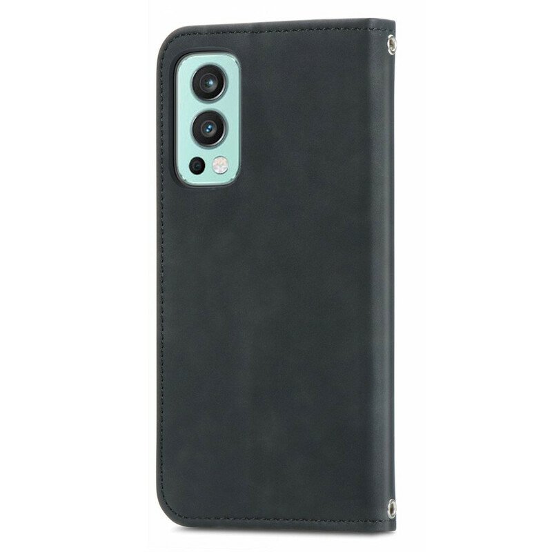 Folio-fodral OnePlus Nord 2 5G Läderfodral Skin-touch Design