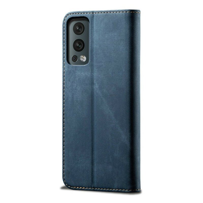 Folio-fodral OnePlus Nord 2 5G Läderfodral Textur För Jeans I Konstläder