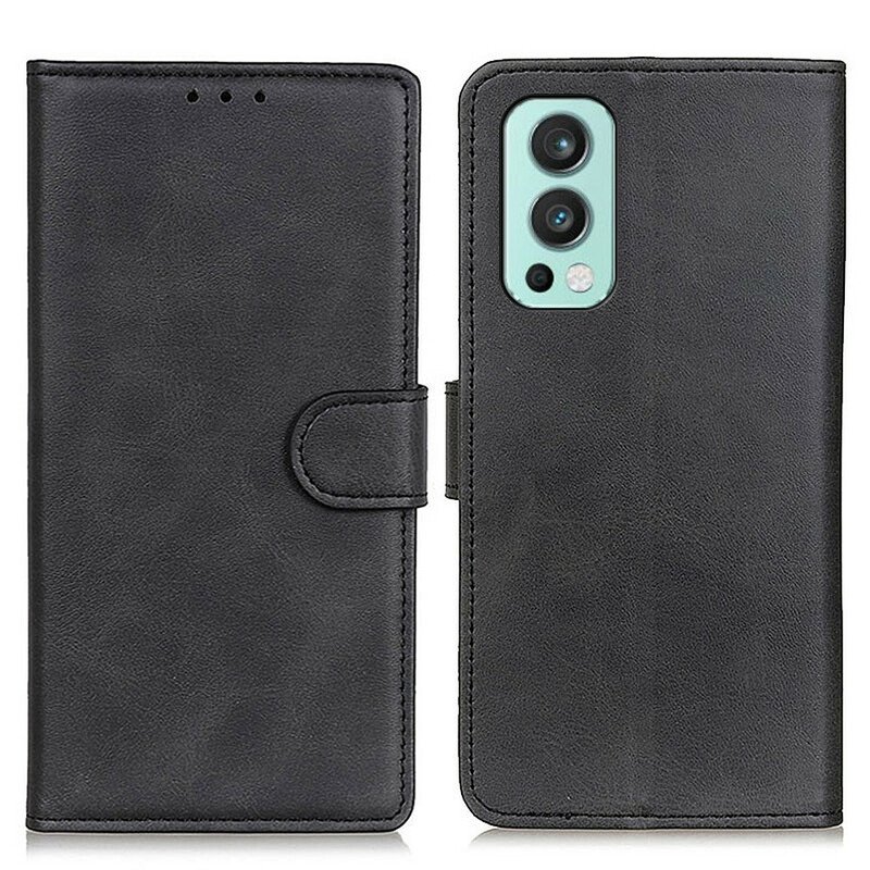 Folio-fodral OnePlus Nord 2 5G Matt Retro Lädereffekt