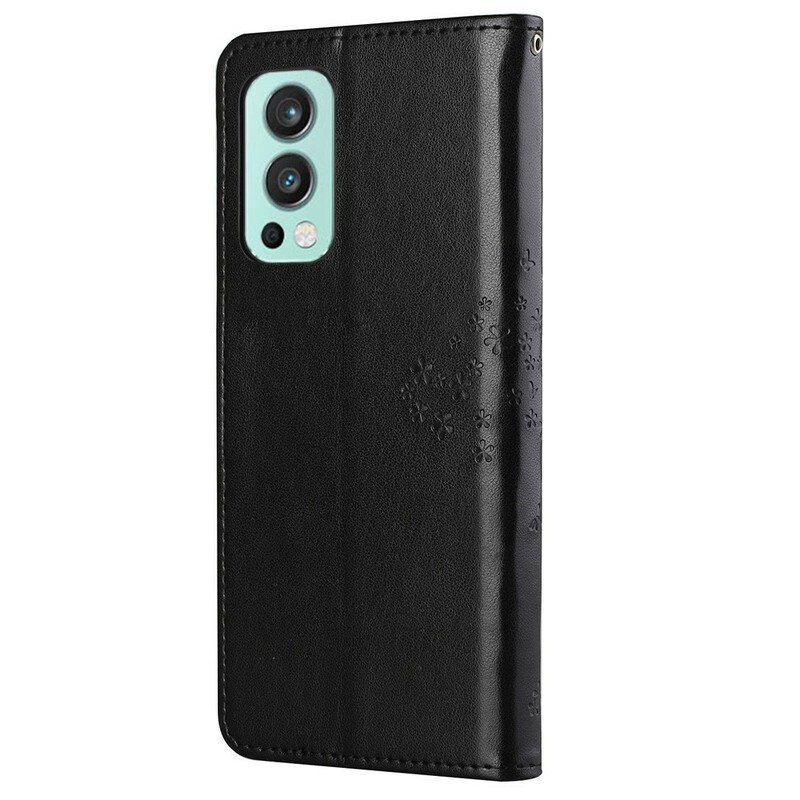 Folio-fodral OnePlus Nord 2 5G Med Kedjar Stringträd Och Ugglor