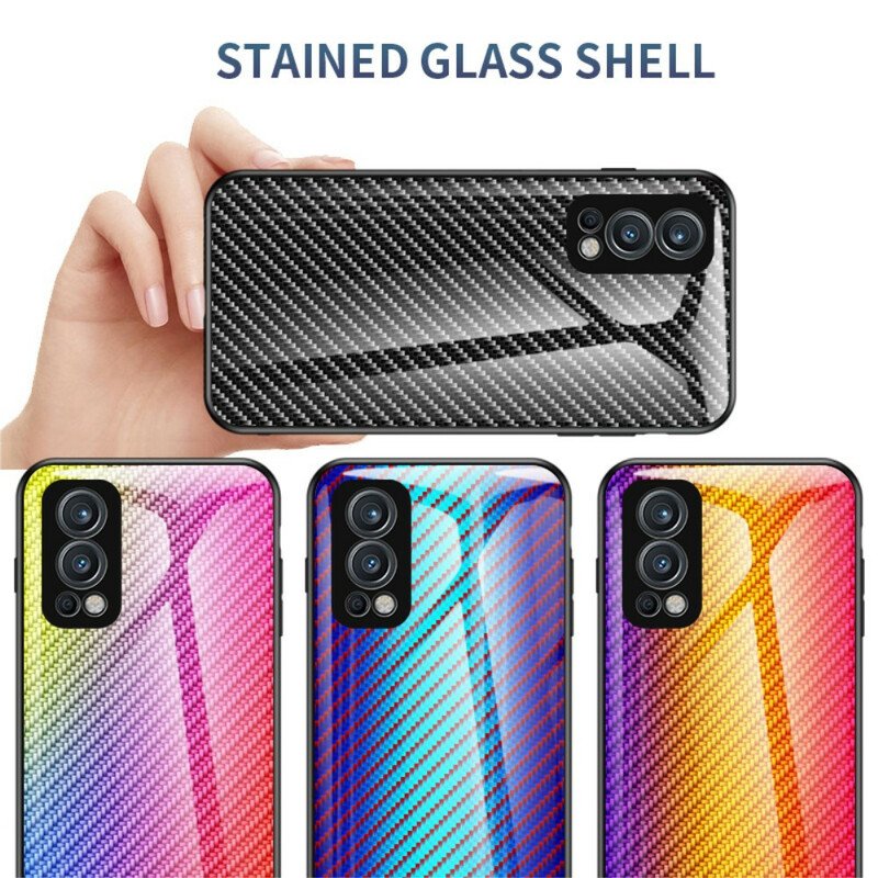 Mobilskal OnePlus Nord 2 5G Kolfiberhärdat Glas