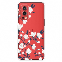 Mobilskal OnePlus Nord 2 5G Vita Blommor