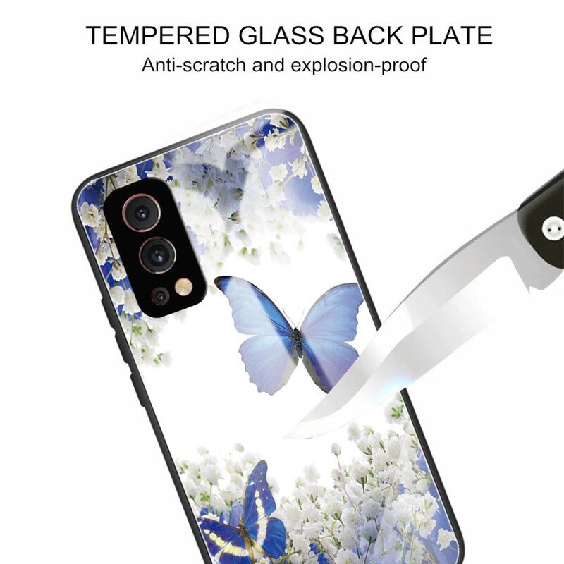 Skal OnePlus Nord 2 5G Fjärilar Design Härdat Glas