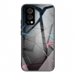 Skal OnePlus Nord 2 5G Geometri Av Härdat Glas