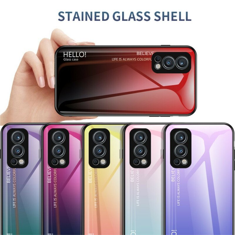 Skal OnePlus Nord 2 5G Härdat Glas Hej