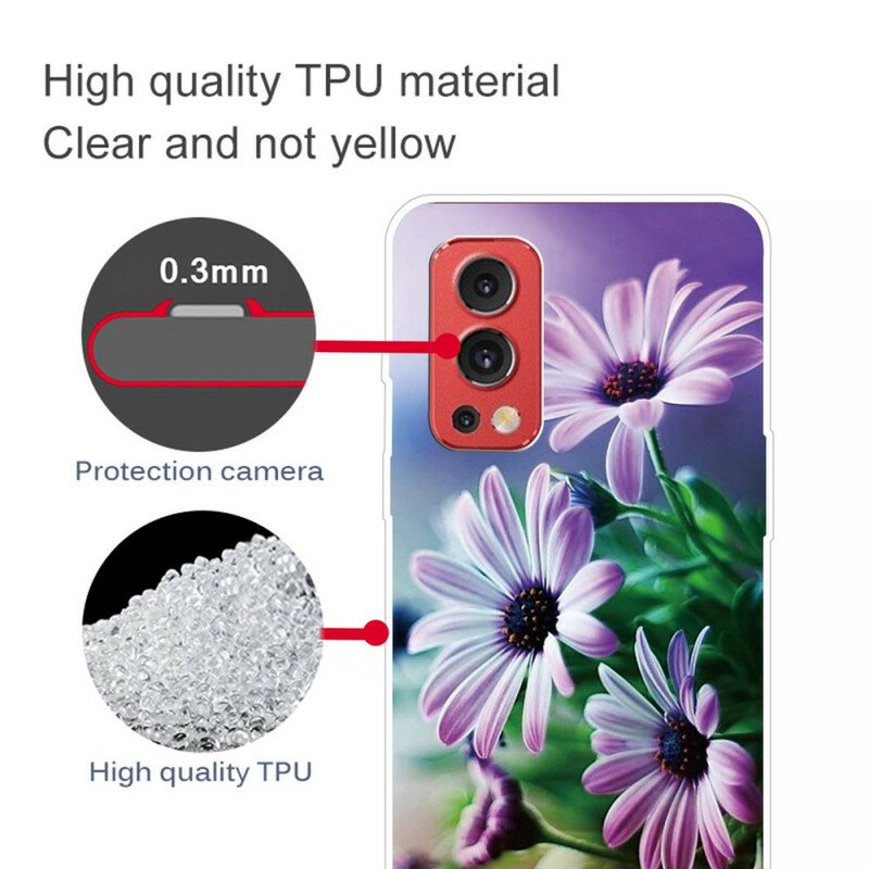 Skal OnePlus Nord 2 5G Realistiska Blommor