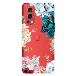 Skal OnePlus Nord 2 5G Sömlös Akvarell Blommor