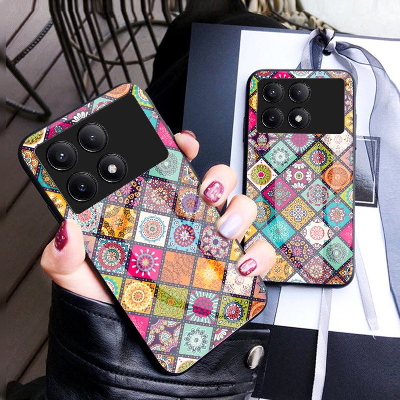 Skal Poco X6 Pro 5g Telefonfodral Patchwork-stöd Och Rem