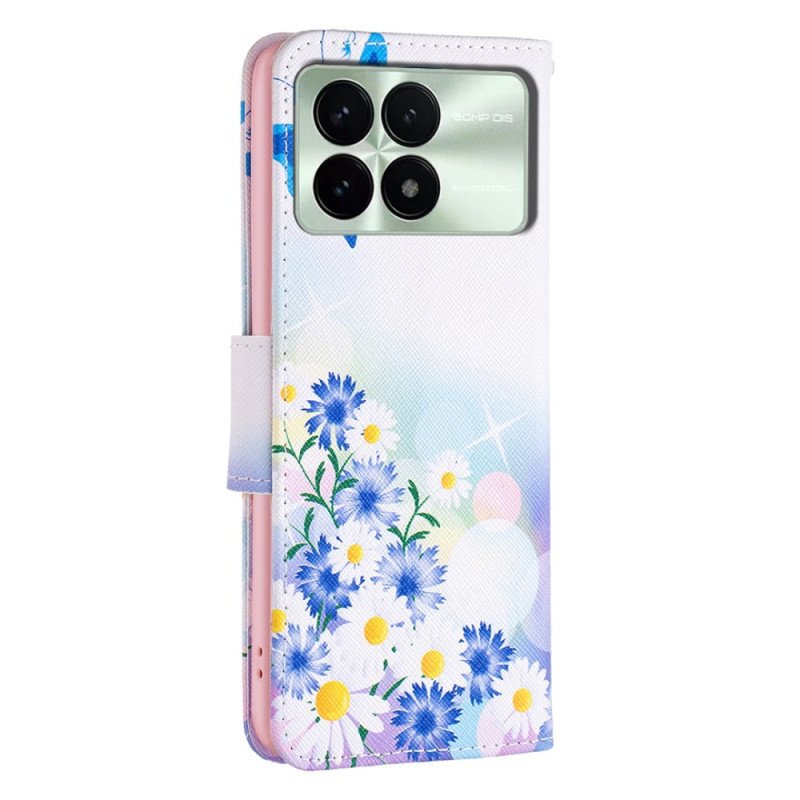 Skyddsfodral Poco X6 Pro 5g Fjäril Och Blommor