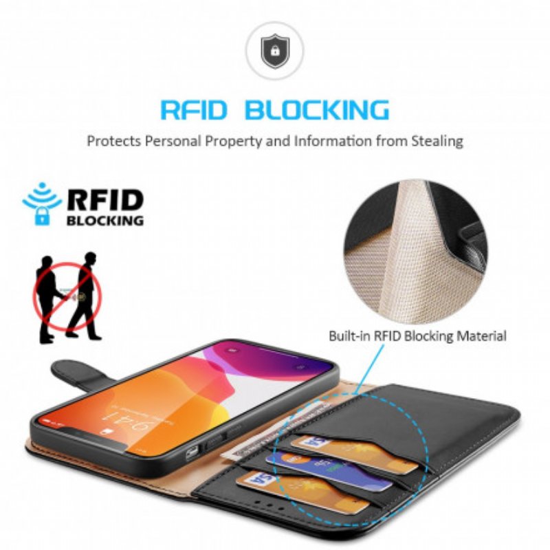 Folio-fodral iPhone 11 Pro Hivo-serien Dux Ducis