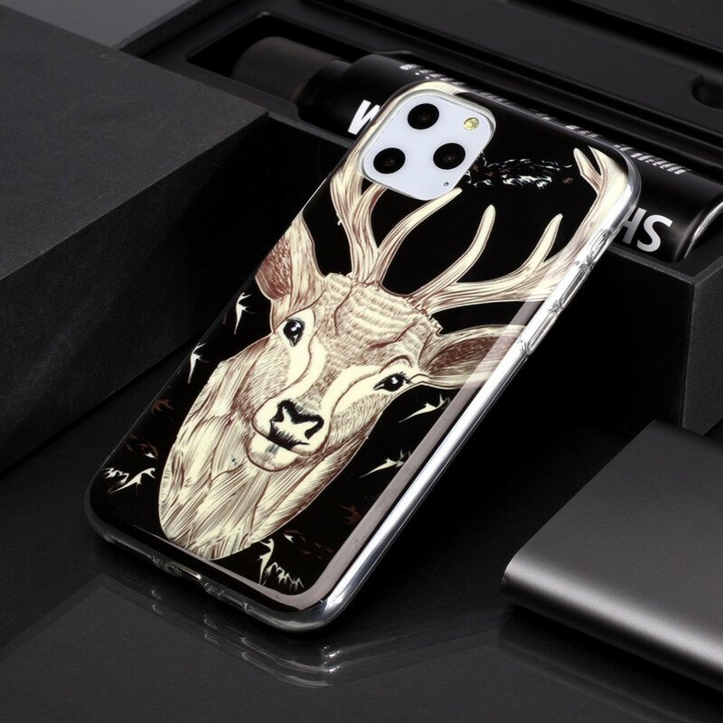 Mobilskal iPhone 11 Pro Fluorescerande Majestic Deer