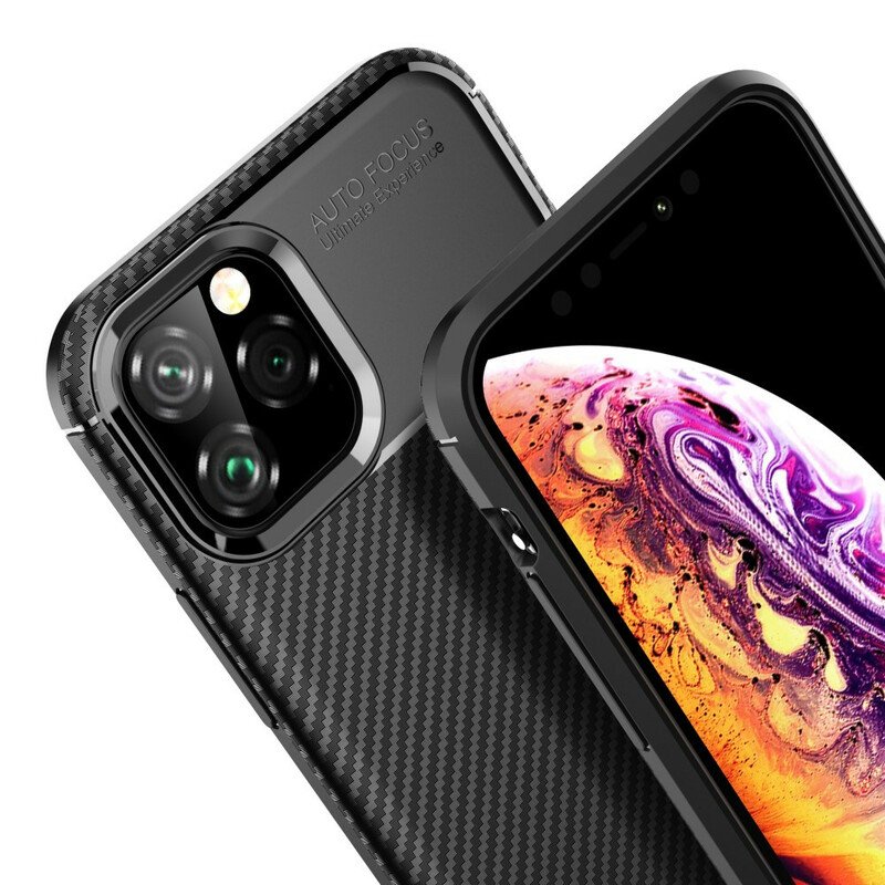 Skal iPhone 11 Pro Flexibel Kolfiberstruktur