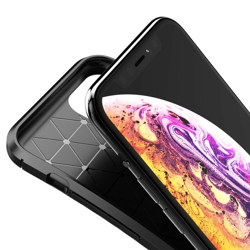 Skal iPhone 11 Pro Flexibel Kolfiberstruktur