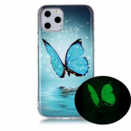 Skal iPhone 11 Pro Fluorescerande Blå Fjäril