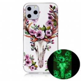 Skal iPhone 11 Pro Fluorescerande Blommig Älg