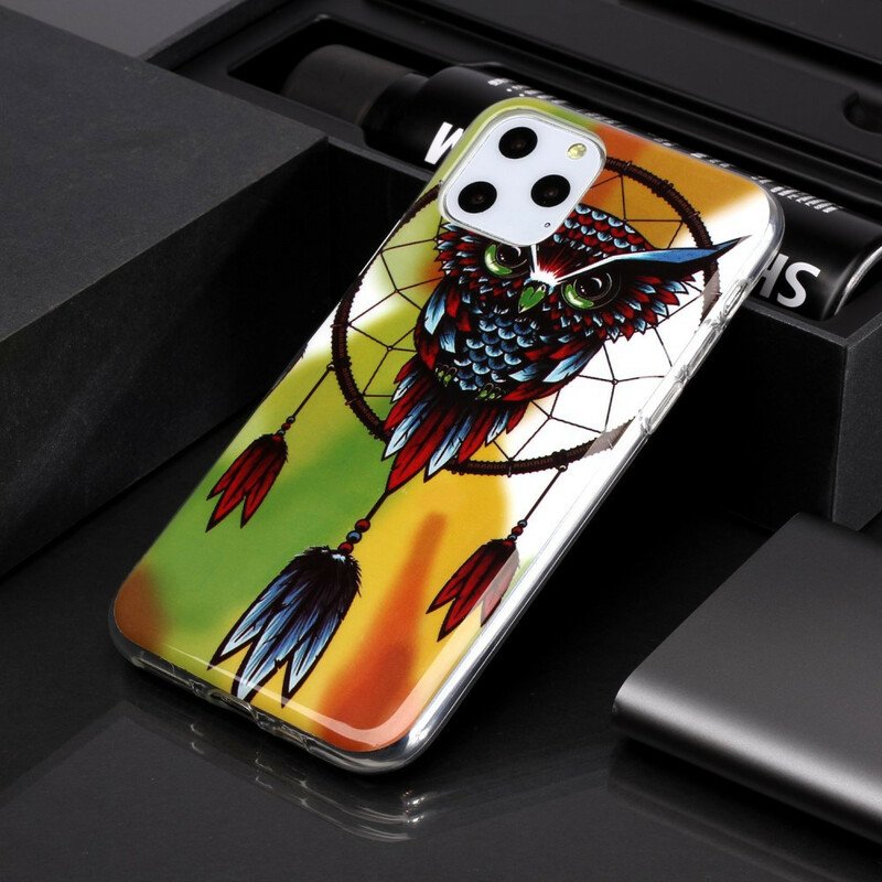 Skal iPhone 11 Pro Fluorescerande Owl Dream Catcher