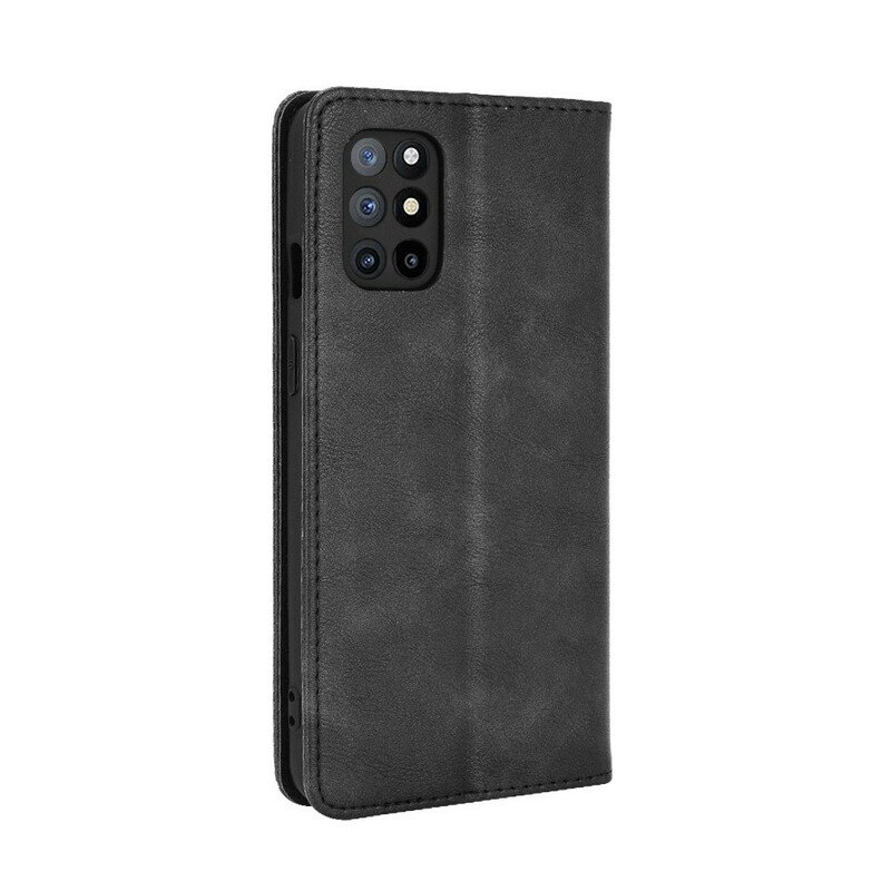 Folio-fodral OnePlus 8T Läderfodral Vintage Stiliserad Lädereffekt