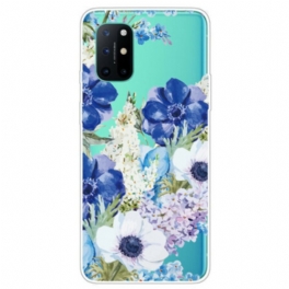 Mobilskal OnePlus 8T Sömlös Akvarell Blå Blommor