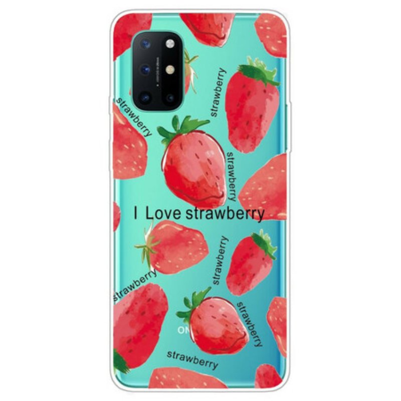 Mobilskal OnePlus 8T Strawberry / Jag Älskar Strawberry