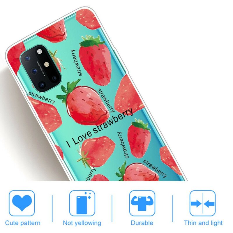 Mobilskal OnePlus 8T Strawberry / Jag Älskar Strawberry