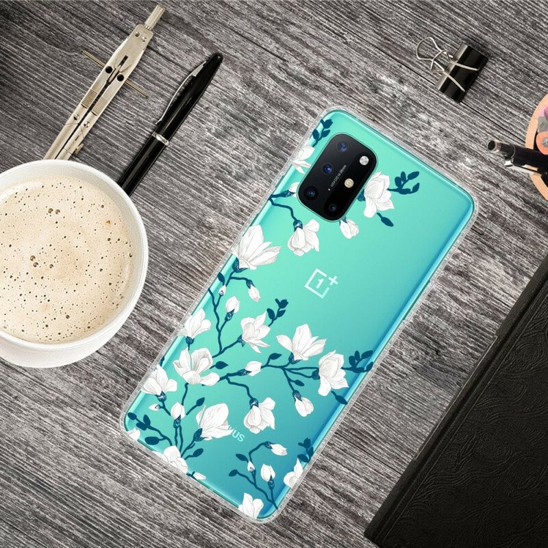 Skal OnePlus 8T Vita Blommor