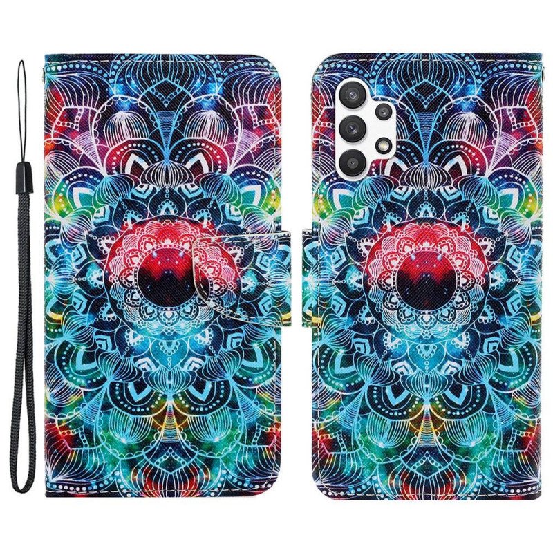 Fodral Samsung Galaxy A13 Med Kedjar Flashig Strappy Mandala