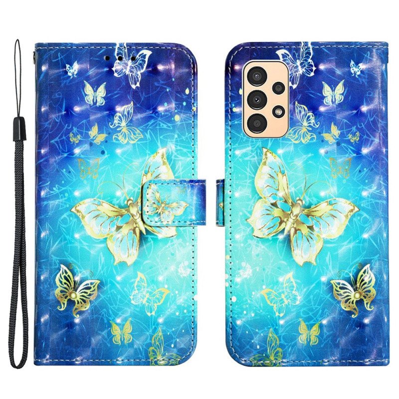 Fodral Samsung Galaxy A13 Med Kedjar Flight Of Butterflies I Lanyard