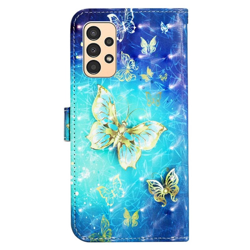 Fodral Samsung Galaxy A13 Med Kedjar Flight Of Butterflies I Lanyard