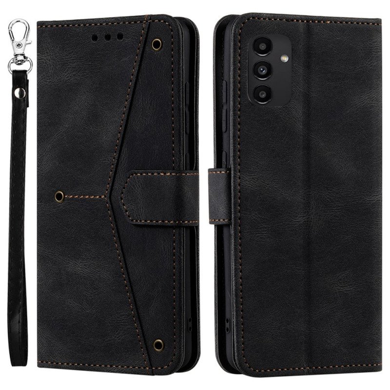 Folio-fodral Samsung Galaxy A13 Skin-touch-sömmar