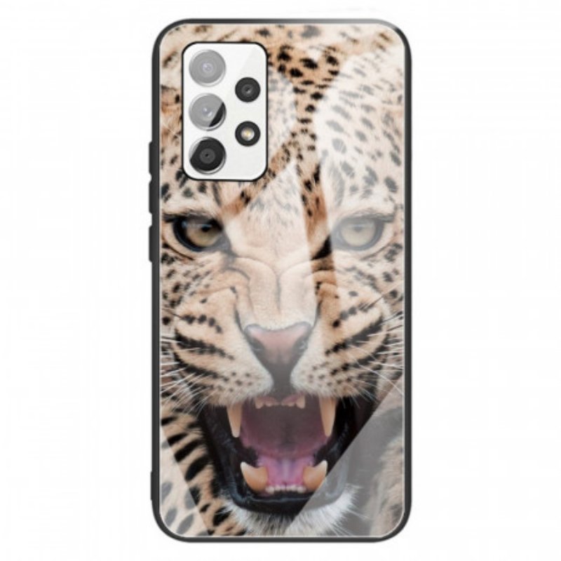 Mobilskal Samsung Galaxy A13 Leopard Härdat Glas