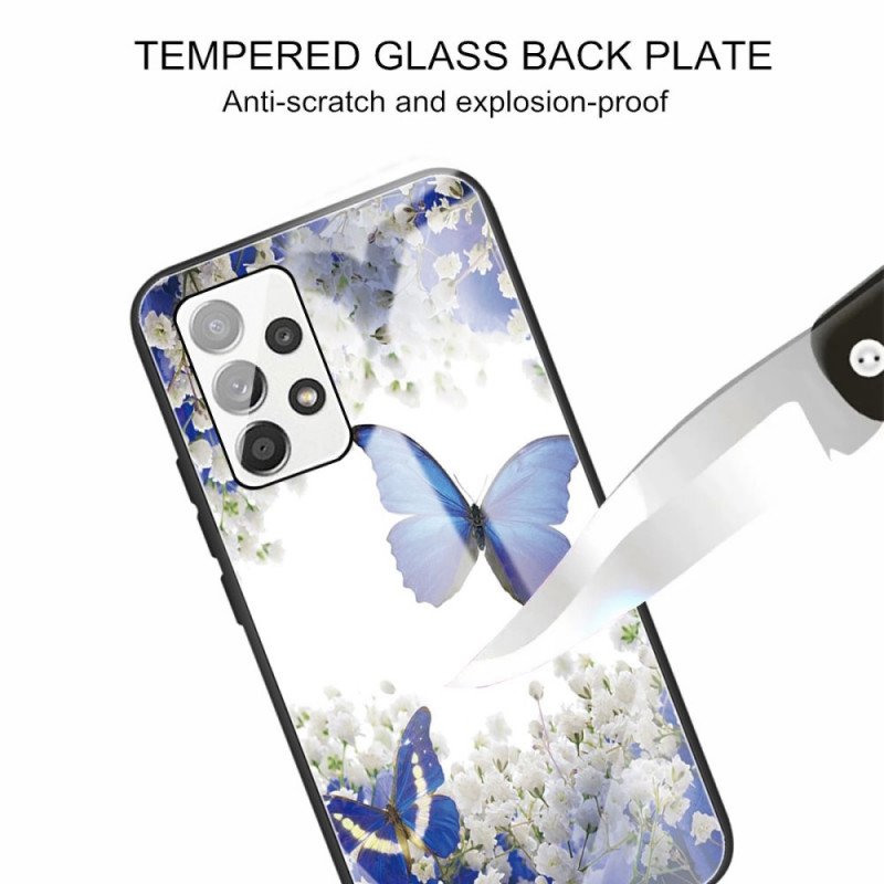 Skal Samsung Galaxy A13 Fjärilar Design Härdat Glas