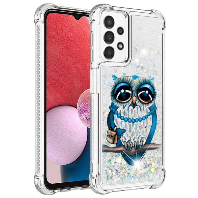 Skal Samsung Galaxy A13 Miss Owl Paljetter