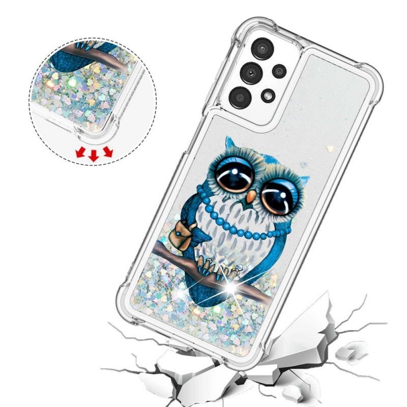 Skal Samsung Galaxy A13 Miss Owl Paljetter