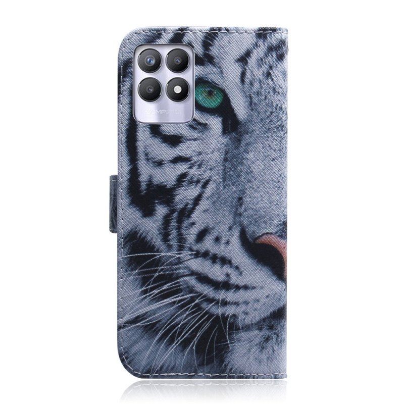 Folio-fodral Realme 8i Tiger Face