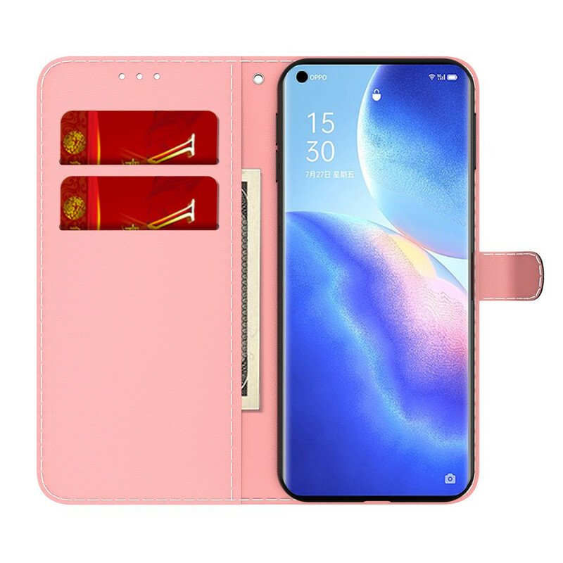 Fodral Oppo Find X3 Neo Abstrakt Färgglad