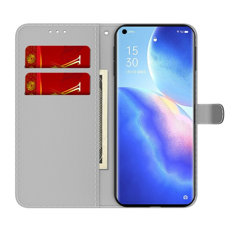 Fodral Oppo Find X3 Neo Abstrakt Mönster