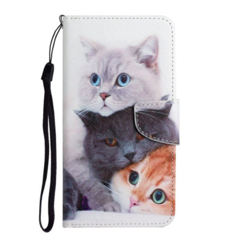 Fodral Samsung Galaxy A34 5G Med Kedjar Strappy Cat Family