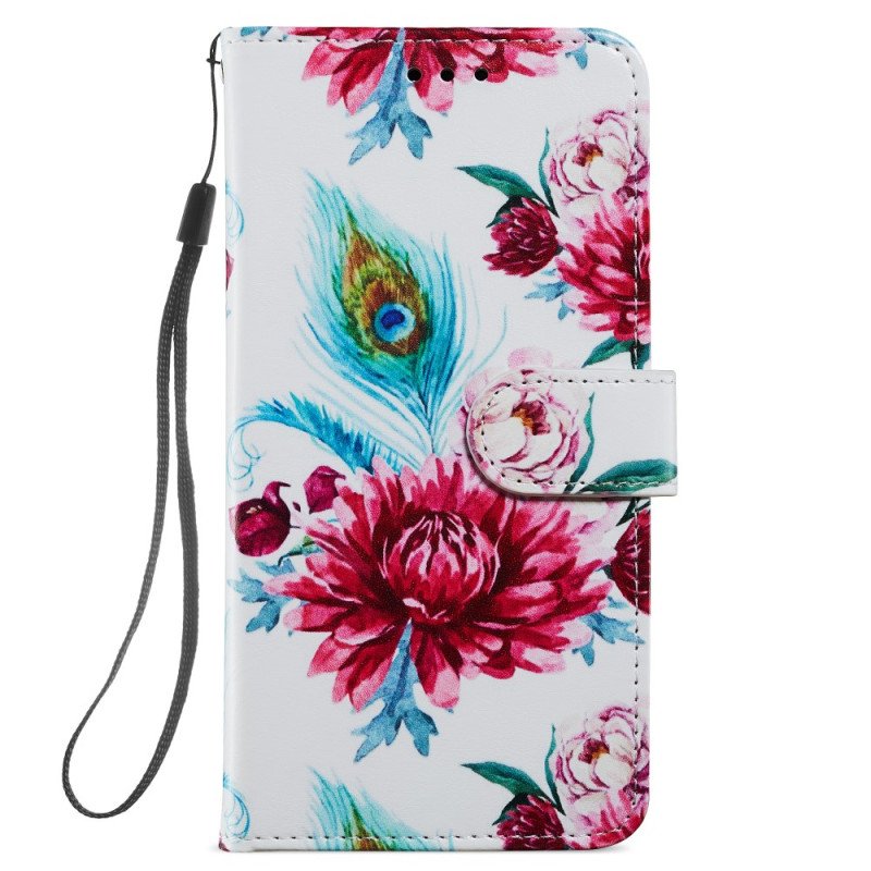 Fodral Samsung Galaxy A34 5G Med Kedjar Strappy Floral Fantasy